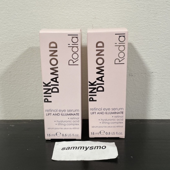 Rodial Pink Diamond Retinol Eye Serum, hyaluronic acid, 0.5 fl Oz, x2 - Picture 1 of 4